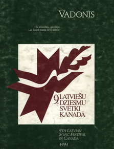 9. Latviešu dziesmu svētku Kanādā izdevuma "Vadonis" vāks (1991)